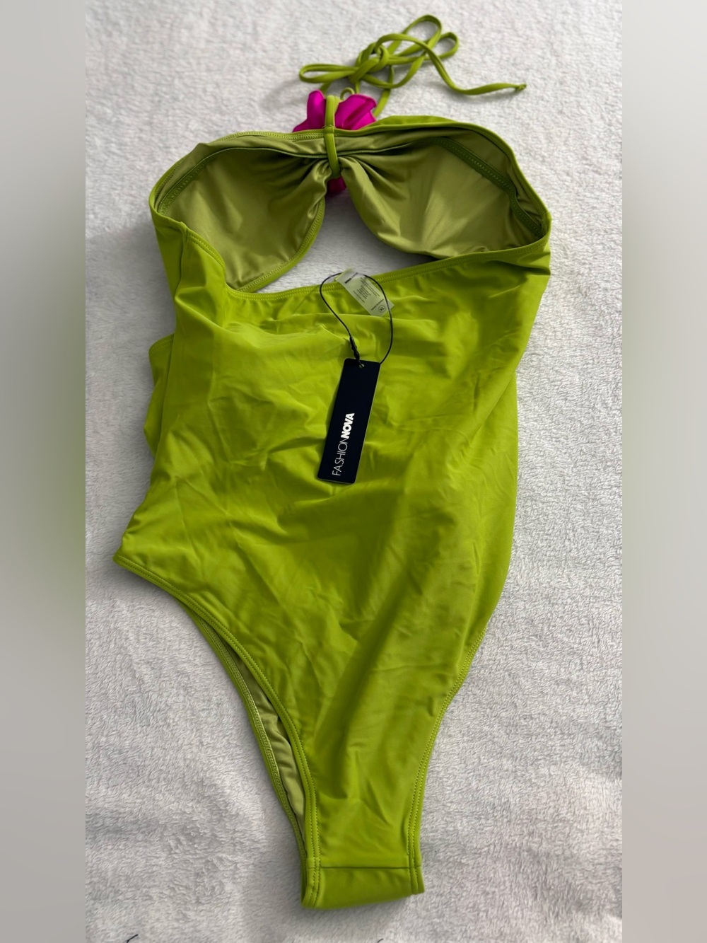 Fashion Nova Women’s Positano Views Rosette Swimsuit Size XL NWT - Picture 7 of 12